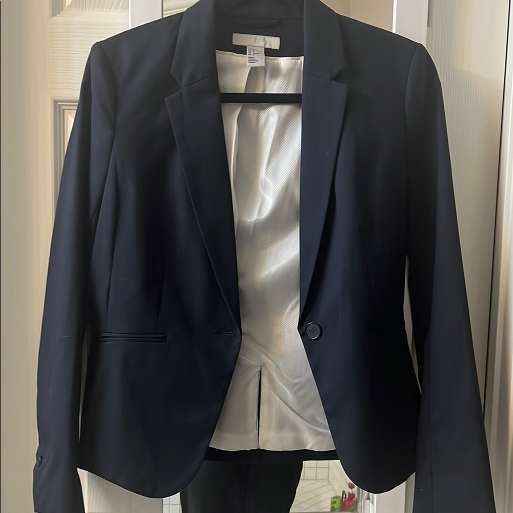 H&M. Worn once. Perfect condition. Classic Navy Women's Blazer